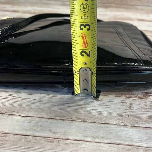 Ferragamo Salvatore Ferragamo Black Patent Leather Mini Shoulder Bag Clutch - Picture 12 of 16